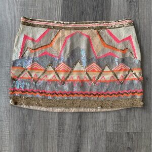 All Saints Sequin Mini Skirt